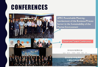 並於國內舉辦ＡＰＥＣ海洋保護論壇，第二到四屆海洋與台灣研討會。